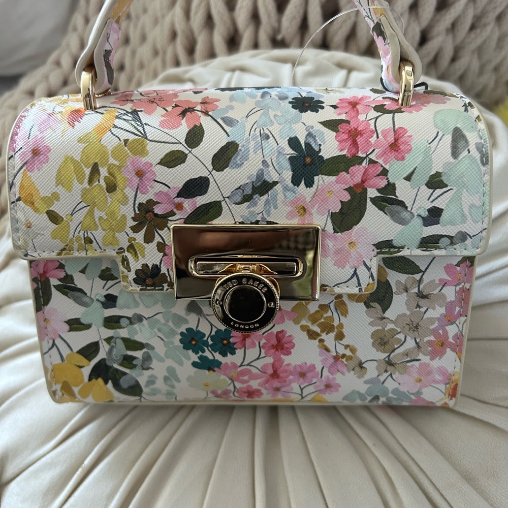 Ted Baker London Pink and Yellow Mini Bag Floral Delight